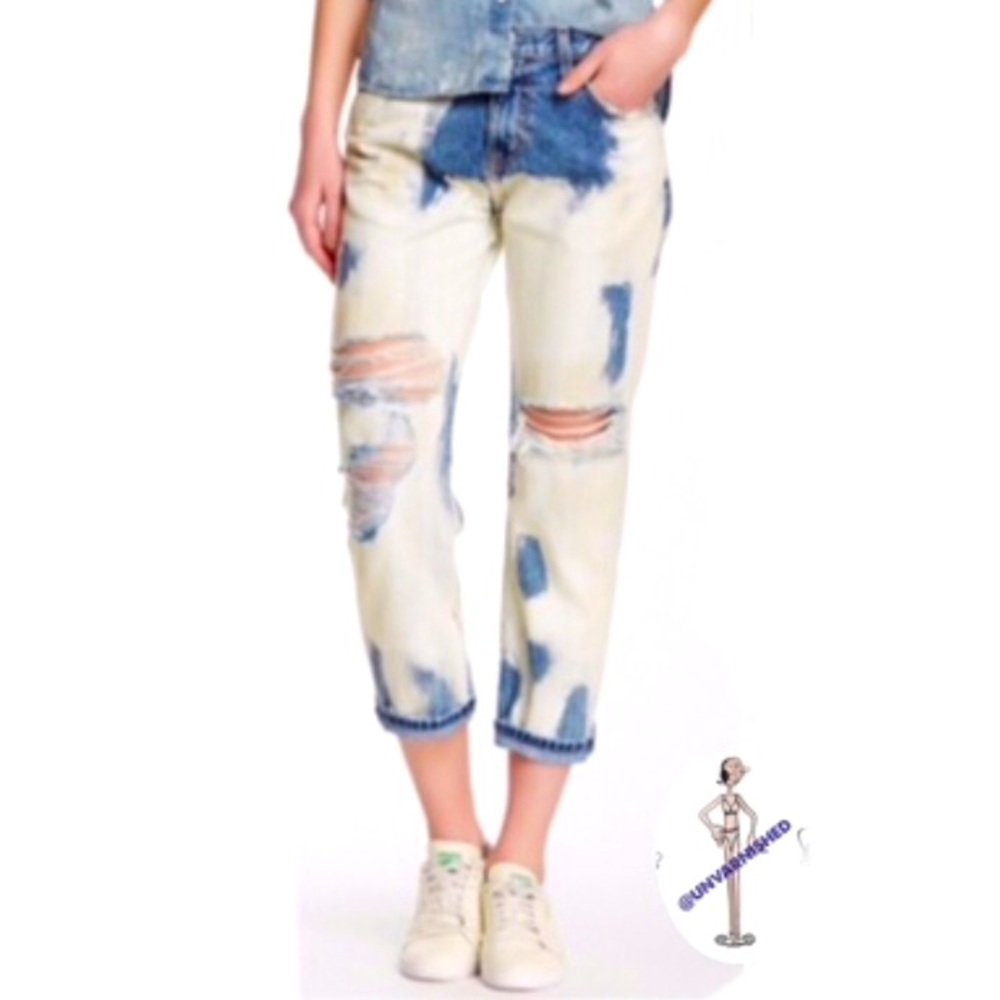 Dirty Bleach The Vintage Straight Distressed